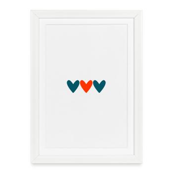 COUPLE. JUST MARRIED. EVJF. SAINT VALENTIN. MARIES - Affiche encadrée (27 × 37 cm) - blanc - Devant
