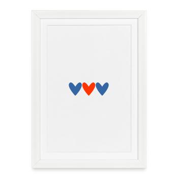 VALENTINE'S DAY. Bachelorette party. I LOVE YOU. I LOVE YOU. LOVE - Framed poster (27 × 37 cm) - white - Front