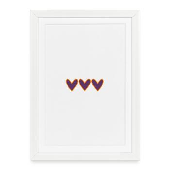 COUPLE. JUST MARRIED. EVJF. SAINT VALENTIN. MARIES - Affiche encadrée (27 × 37 cm) - blanc - Devant