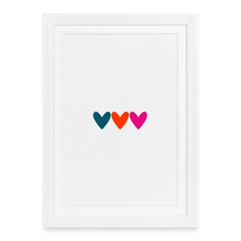 MOM. MOTHER'S DAY. HEART. FEAST. HAPPY BIRTHDAY - Framed poster (27 × 37 cm) - white - Front