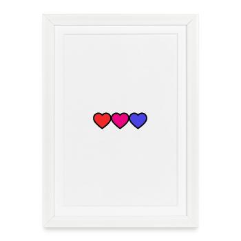 HEART. THANK YOU. MISTRESS. MASTER. THANK YOU MISTRESS. - Framed poster (27 × 37 cm) - white - Front