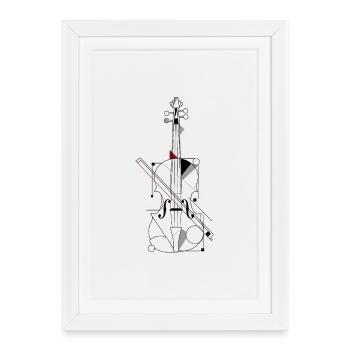 violin - Framed poster (27 × 37 cm) - white - Front
