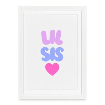 Petite Sœur Love - Affiche encadrée (27 × 37 cm) - blanc - Devant