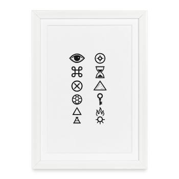 Avi Collection – Mystic Columns - Framed poster (27 × 37 cm) - white - Front