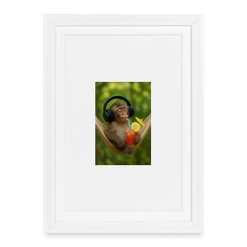 Jungle Break Music Enjoyment - Framed poster (27 × 37 cm) - white - Front