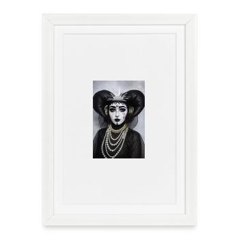 Gothic Pierrot Queen - Framed poster (27 × 37 cm) - white - Front