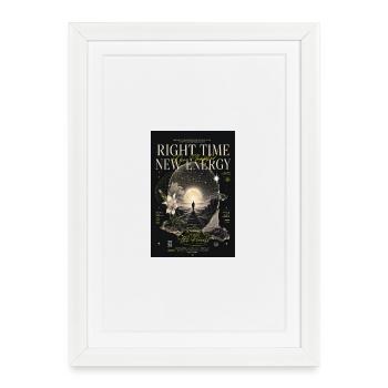 Bonne heure : nouvelle énergie - Affiche encadrée (27 × 37 cm) - blanc - Devant