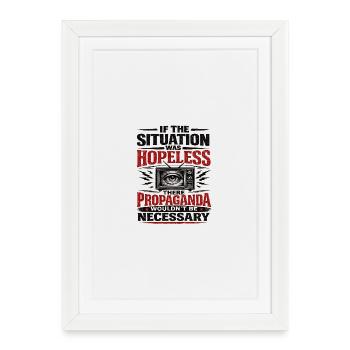 La propagande n’est pas nécessaire, affiche rétro - Affiche encadrée (27 × 37 cm) - blanc - Devant