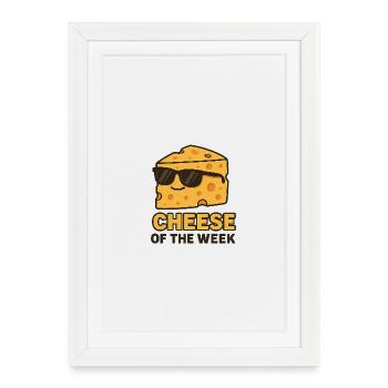 Cheese of the week skull drain - Framed poster (27 × 37 cm) - white - Front