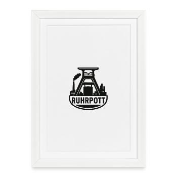 Ruhrpott Industry Silhouette - Framed poster (27 × 37 cm) - white - Front