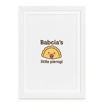 Babcia's little pierogi – Baby Bodysuit / Baby Shirt - Framed poster (27 × 37 cm) - white - Front