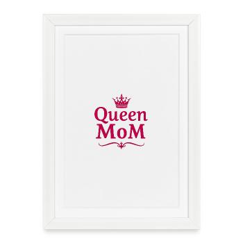 Queen Mom – Stylish Mother's Day Design - Framed poster (27 × 37 cm) - white - Front