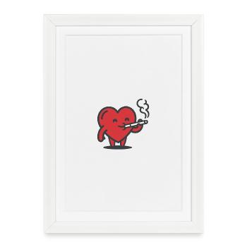 Heart logo - Framed poster (27 × 37 cm) - white - Front
