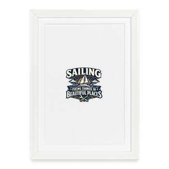 Sailing Repairs - Framed poster (27 × 37 cm) - white - Front