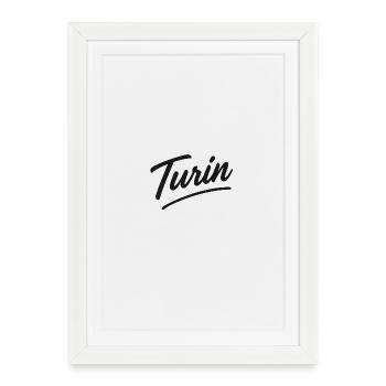 Lettrage à la main en écriture de Turin - Affiche encadrée (27 × 37 cm) - blanc - Devant