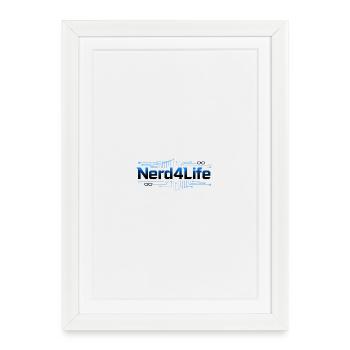 Nerd4Life Circuit Logo - Framed poster (27 × 37 cm) - white - Front