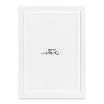 Love You Mom Cute Heart Gift Shirt - Framed poster (27 × 37 cm) - white - Front