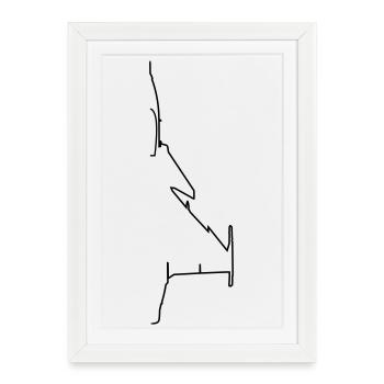 Avion - Affiche encadrée (27 × 37 cm) - blanc - Devant