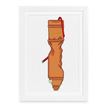 ENTRE LES LETTRES - Affiche encadrée (27 × 37 cm) - blanc - Devant