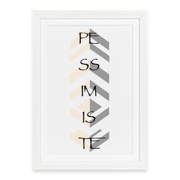 Pessimist - Framed poster (27 × 37 cm) - white - Front