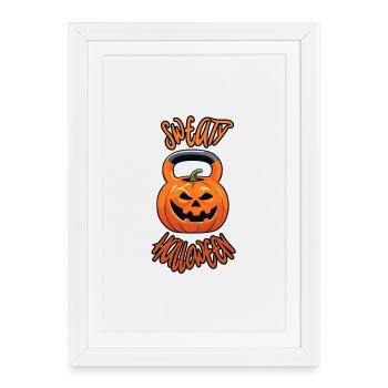 Sweaty Halloween - Gerahmtes Poster (27 × 37 cm) - Weiß - Vorne