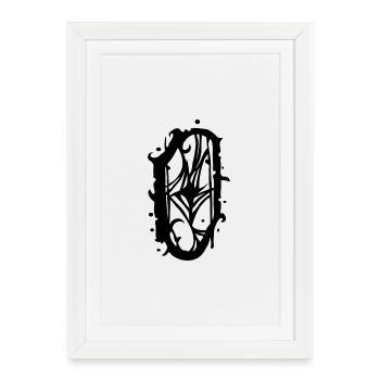 O - Framed poster (27 × 37 cm) - white - Front