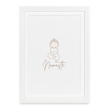 Yoga Namasté - Affiche encadrée (27 × 37 cm) - blanc - Devant