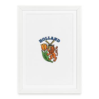 Holland Tulip windmill Emblem - Framed poster (27 × 37 cm) - white - Front