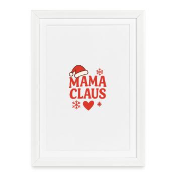 Mama Claus Weihnachtsdesign - Gerahmtes Poster (27 × 37 cm) - Weiß - Vorne