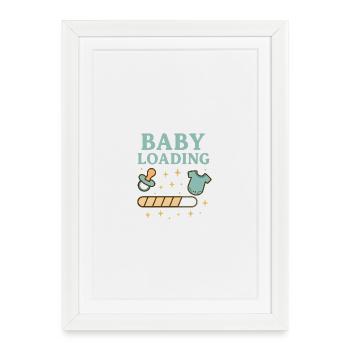 Chargement de bébé - Affiche encadrée (27 × 37 cm) - blanc - Devant