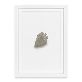 Sketched Vintage Strawberry - Framed poster (27 × 37 cm) - white - Front