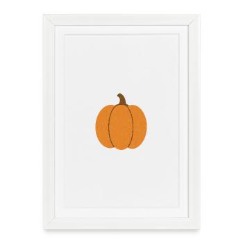 Pumpkin illustration for autumn fashion - Framed poster (27 × 37 cm) - white - Front