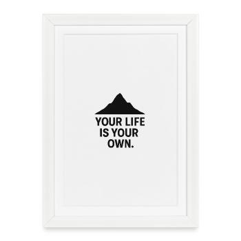 Votre vie - Affiche encadrée (27 × 37 cm) - blanc - Devant