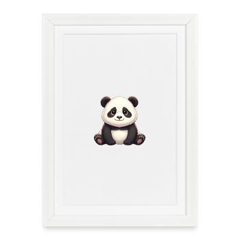 Panda Smiling Plush - Framed poster (27 × 37 cm) - white - Front