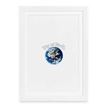 Tag der Erden Jour de la Terre - Affiche encadrée (27 × 37 cm) - blanc - Devant