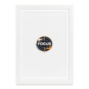 Logo du cercle cible Focus - Affiche encadrée (27 × 37 cm) - blanc - Devant