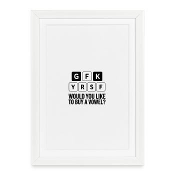 Vocal puzzles and word games - Framed poster (27 × 37 cm) - white - Front