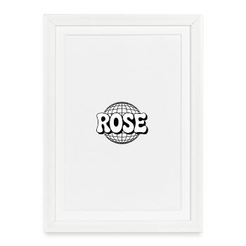 Rose Disco Sphère - Affiche encadrée (27 × 37 cm) - blanc - Devant