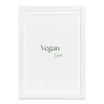 Vegan Girl. - Framed poster (27 × 37 cm) - white - Front