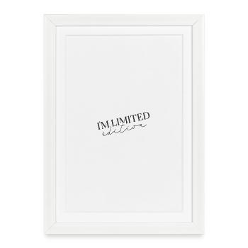 Unlimited Edition Minimalist Typography Shirt - Framed poster (27 × 37 cm) - white - Front