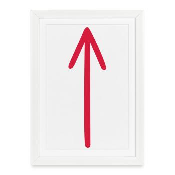 Arrow shape DIY yourself - Framed poster (27 × 37 cm) - white - Front