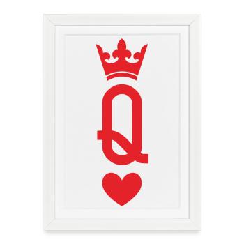 Queen of Cards - Framed poster (27 × 37 cm) - white - Front