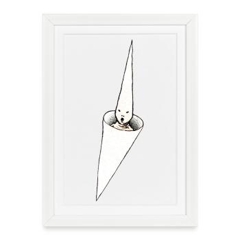 Tütenkind 02 - Gerahmtes Poster (27 × 37 cm) - Weiß - Vorne