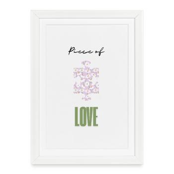 Daisy Puzzle Liebe Muster - Gerahmtes Poster (27 × 37 cm) - Weiß - Vorne