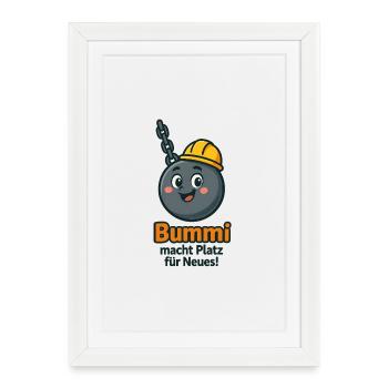 Personnage bombe doué pour les enfants - Affiche encadrée (27 × 37 cm) - blanc - Devant