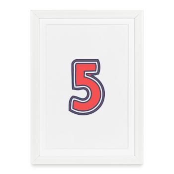 5. 5 YEARS. 5th ANNIVERSARY. 5 YEAR ANNIVERSARY - Framed poster (27 × 37 cm) - white - Front