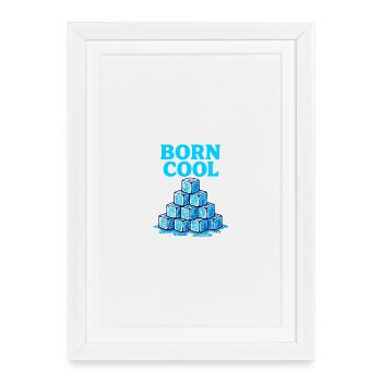 Bloc de glace Pyramide Bleu - Affiche encadrée (27 × 37 cm) - blanc - Devant