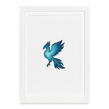 Animal de l’âme et être gardien : Phénix - Affiche encadrée (27 × 37 cm) - blanc - Devant