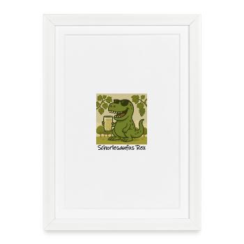 SchorleSaufusRex - Gerahmtes Poster (27 × 37 cm) - Weiß - Vorne