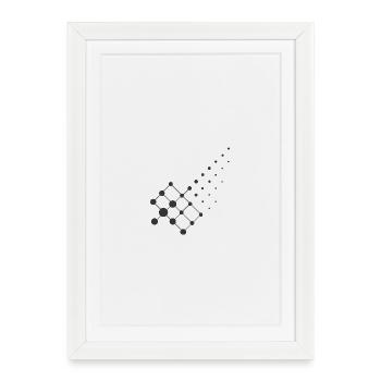 Géométrie de diffusion – Conception chimique - Affiche encadrée (27 × 37 cm) - blanc - Devant